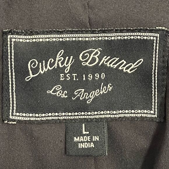 Lucky Brand Moto Biker black leather Jacket, Women’s Size Large - Picture 6 of 7